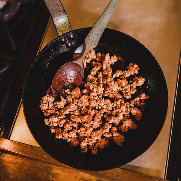 CURED Fine Meats - Mild Italian Sausage Ground cooked in a skillet